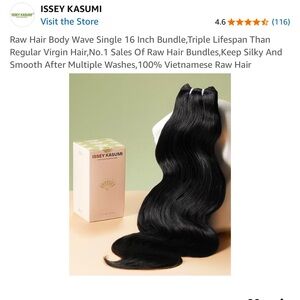 #4 Raw Hair Wavy Single 16 Inch Bundle,Triple Lifespan Than Regular Virgin Hair